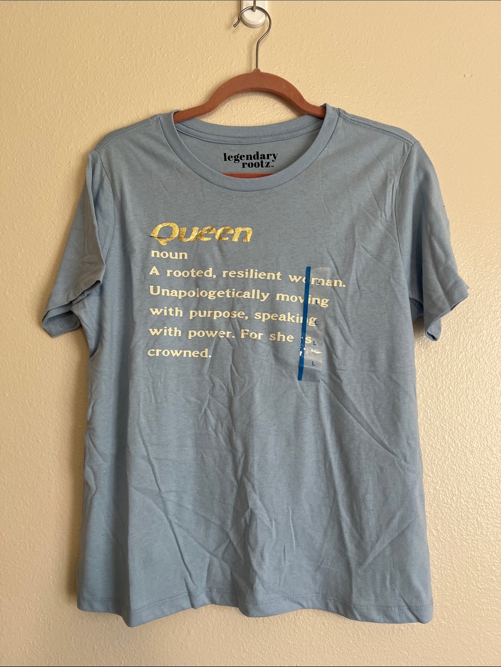 Women’s 'Queen' Graphic Tee - Light Blue